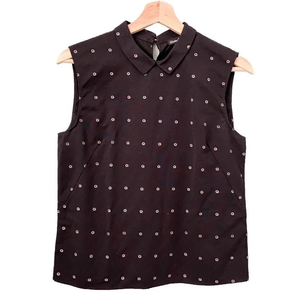 Steven Allan Made in USA Sleeveless Cropped Top in Size P